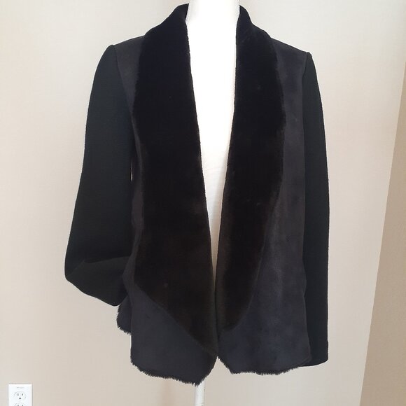 Ann Taylor Faux Fur Lining and Collar  Jacket - Picture 1 of 15